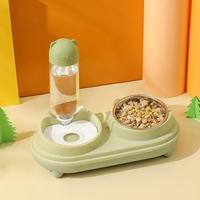 Bol double pour animaux de compagnie en forme de tête de chat, bol à nourriture pour chien et chat, fontaine à eau automatique, bol d'alimentation personnalisable pour animaux de compagnie