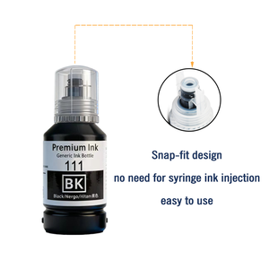 Bouteille d'encre 127 ml 111 Premium compatible noire en vrac à base d'eau pour recharge d'encre DGT pour imprimante Epson <span class=keywords><strong>EcoTank</strong></span> ET-<span class=keywords><strong>M1100</strong></span> ET-M1120 - Product Image 5