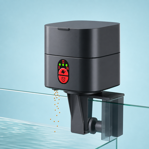 Distributore Automatico di Cibo per Acquario in Plastica da 30ml, Mini Mangiatoia Intelligente Regolabile, Fornitura OEM Personalizzata per Negozi di Animali Domestici, Vendita all'Ingrosso Globale - Product Image 1