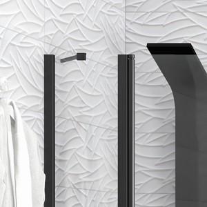 Kamalu KPX1000N Moderna Cabina Doccia a Doppia Anta 70x75 Quadrata, Vetro Temperato 8mm, Impermeabile, in Alluminio per Bagno - Product Image 5