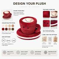 OEM ODM Personnalisé : Jouet en peluche en forme de tasse, Poupée en peluche Panda Peek Cup mignonne, Animal en peluche, Décoration, Cadeau mascotte promotionnel de marque