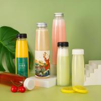 Bouteilles en plastique PET jetables de 400 ml, 500 ml, 600 ml, 1000 ml pour jus et thé à bulles avec bouchon, y compris une bouteille de thé au lait de 1 litre