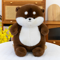 Jouet en peluche pour compagnon de sommeil, super doux, rembourré en coton PP, poisson, loutre, renard, chat, chien, dinosaure, poupée d'animal mignonne et réconfortante