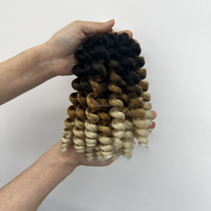 Oferta: Cabello Sintético para <span class=keywords><strong>Trenzas</strong></span>, Estilo Afro, Rizado, Pre-enlazado, de 8 Pulgadas, Corte Bob <span class=keywords><strong>Corto</strong></span>, C15 - Product Image 2