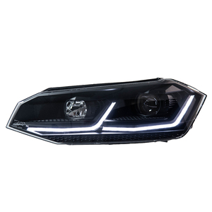 2 Faros Delanteros AKD para Polo, Lente de Proyector LED, 2017-2021, Vento <span class=keywords><strong>Virtus</strong></span>, Señal Dinámica DRL, Accesorio Automotriz - Product Image 1