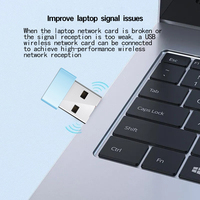Adaptor Driver gratis kartu nirkabel USB Desktop PC Laptop penerima sinyal jaringan WIFI pemancar Mini grosir 300M gaya MIni