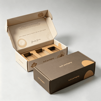 Caja de Cartón Kraft Reciclable con Logotipo Personalizado, Embalaje Protector para Botellas de Vidrio, Suplementos Alimenticios, Cajas de Embalaje para Alimentos