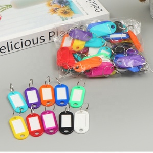 4.7*2Cm 50 cái/túi Nhựa Thẻ Chìa Khóa Có Thể Ghi Chìa Khóa Với Vòng Nhãn Xe Keychain Phụ Kiện - Product Image 2