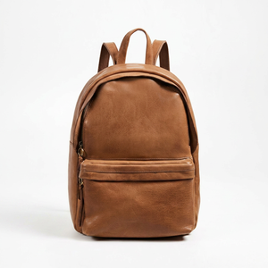 Custom Unisex Waxed Canvas <b>Backpack</b> with Linen Lining Comfortable Design <b>Large</b> Capacity for Students and Outdoor Use - Product Image 1