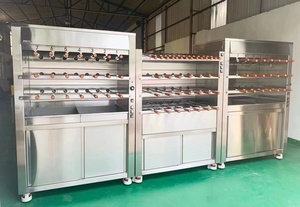 Grill à poulet au <span class=keywords><strong>charbon</strong></span> de bois de grande capacité pour restaurant commercial avec portes en verre - Product Image 3
