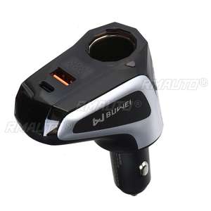 Cargador de Coche Buwei DM32 con Carga Súper Rápida Tipo-C PD65W y 100W, Proceso de Corte de Cristal USB, Pantalla LCD - Product Image 5