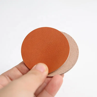 Patchs de réparation prix usine forme ronde personnalisée créativité bricolage étiquettes vierges en cuir véritable véritable pour vêtements