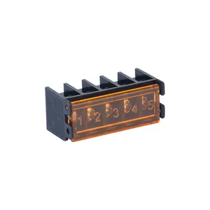 180Degree Power Barrier Terminal Block 4 Pin Barrier Terminal Blocks Connector 6.35Mm Terminal Block With Cover