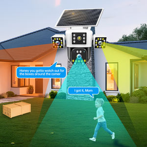 Caméra <span class=keywords><strong>de</strong></span> sécurité solaire 4G PTZ 9MP pour ferme/chantier, 3 objectifs, 3 écrans, vision nocturne couleur, IP66 - Product Image 5