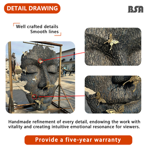 청동 주물 얼굴 동상 금속 청동 얼굴 조각 하이 퀄리티 공공 예술을 위한 맞춤형 금속 청동 얼굴 동상 - Product Image 3