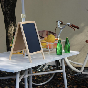 Tableau d'affichage non magnétique à cadre autoportant en bois - Product Image 4