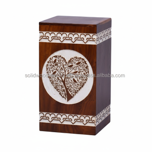 Urnas de cremación de madera de nuevo diseño para urnas de madera para adultos Urnas funerarias Tamaño personalizado Suministros funerarios - Product Image 1