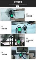 Anemometer Digital dengan layar LCD, pengukur suhu kecepatan angin untuk sistem HVAC