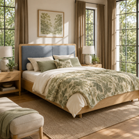 Ensemble de meubles de chambre à coucher de luxe moderne en bois, avec lit double king size, de haute qualité et durable, pour le rangement à domicile