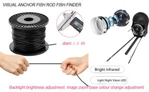 Caméra <span class=keywords><strong>de</strong></span> pêche sous-marine JXI avec écran tactile LCD 5 pouces, vision nocturne, moniteur 1800TVL HD, détecteur <span class=keywords><strong>de</strong></span> poissons IP67, luminosité 2000cd - Product Image 5