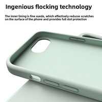 Pour Apple Advanced Sense Simple étui en silicone liquide pour iPhone 16E 7 Plus XS-étui de protection résistant à l'usure pour téléphone portable