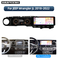 Autoradio Android 12,3 pouces avec écran LCD complet, Carplay, GPS, caméra 360° pour JEEP Wrangler JL 2018 - 2022
