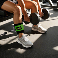 Sangles de cheville réglables avec anneau en D, rembourrage épais en néoprène, accessoire de machine à câble pour exercices de fitness