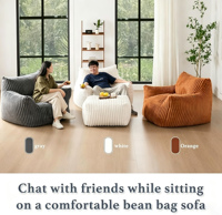 Fauteuil Poire Simple, Petit Canapé pour Espaces Compacts, Moderne et Minimaliste, en Tissu Éponge Haute Densité, Idéal pour la Détente sur Balcon