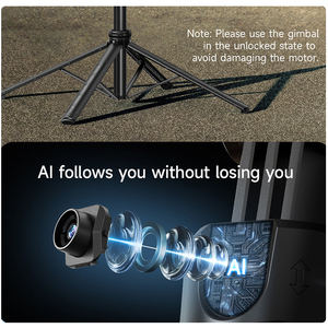Trípode telescópico ajustable de 360 grados con seguimiento facial por IA C17, control por gestos, clip desmontable para teléfono y palo <span class=keywords><strong>selfie</strong></span>. - Product Image 3