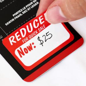 Étiquettes de prix inscriptibles en papier jaune à prix réduit Vente au détail personnalisée Étiquettes adhésives de promotion rectangulaires de 2x3 pouces Autocollants - Product Image 6