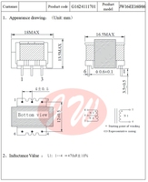 Transformateur haute fréquence EE16, noyau de ferrite Flyback, certifié ISO 9001 RoHS, bobine en cuivre pur pour SMPS, pilote LED, directement de l'usine