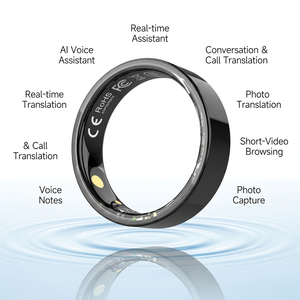 Anillo Inteligente Personalizado de Acero Inoxidable, Resistente al Agua, para Hombres y Mujeres, con Traducción de Diálogos - Product Image 1