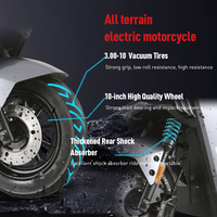 ZUBOO Moto électrique à batterie au plomb-acide 1000W-1200W, scooter à deux roues avec une puissance de 72V, vitesse maximale de 32 km/h pour adultes