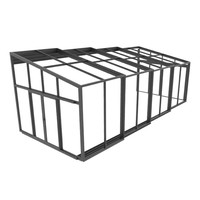 Piscine extérieure pliable en alliage d'aluminium, véranda rétractable, cour de villa, toit en verre trempé à ouverture et fermeture automatiques