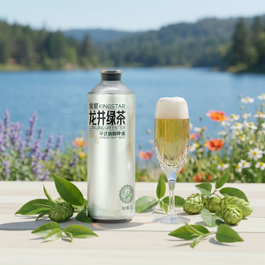 Bière artisanale Kingstar de haute qualité infusée au thé vert Dragon Well, goût doux aux herbes <span class=keywords><strong>et</strong></span> épices, 4,1 % ABV, 1L*6, conditionnée en aluminium - Product Image 5