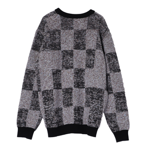 Personnalisé OEM & ODM Nouveau Pull à manches longues en jacquard à carreaux de haute qualité pour hommes Mode masculine Vêtements de rue Pull d'hiver pour hommes - Product Image 3