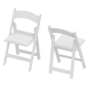 Складной стул-белый полимер-удобный стул для событий-легкий складной стул