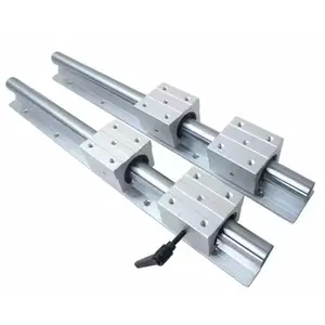 Guia Linear SBR16 SBR20 para Atuador Linear CNC Trilhos Lineares Redondos de Alumínio e Rolamentos Lineares