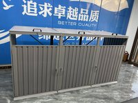 Poubelle extérieure étanche pour bricolage avec deux portes Poubelle à poussière à cadre métallique facile à assembler à vendre