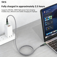 Cable USB Tipo C a Tipo C de Carga Rápida PD de 5A y 100W, Cable Tipo C con Cubierta de Aleación de Aluminio Verde Trenzado de Nailon, Carga Rápida para Samsung
