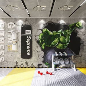 Carta da Parati 3D <span class=keywords><strong>a</strong></span> <span class=keywords><strong>Tema</strong></span> Uomo Muscoloso Impermeabile per Palestre, KTV, Internet Café e Uso Domestico - Dimensioni Personalizzabili - Product Image 4