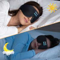 Masque oculaire 3D personnalisé pour dormir, avec fonction occultante, musique Bluetooth, certifié CE, pour la méditation en avion, l'insomnie, bandeau lavable, masque pour les yeux, écouteurs Bluetooth