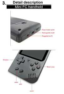 Nouveau produit en gros Mini <span class=keywords><strong>émulateur</strong></span> de poche rétro intégré avec 168 jeux Lecteur vidéo Console de jeu portable - Product Image 6