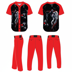 Ensemble d'uniformes de baseball personnalisés de style à la mode respirant et de différentes couleurs avec votre propre logo inclus - Product Image 1