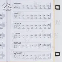 Aktualisierte Version Neue Ringgröße Referenz Alle Formen Edelstein Zirkonia Diamant Karat Diagramm Anpassen Vergleich Diagramm Set