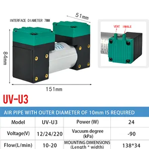 12/24V mikro diyafram vakum pompası/mini diyafram hava pompası taşınabilir hava kompresör pompası kullanılabilir tıbbi güzellik laboratuvarı