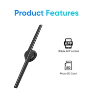 Affichage holographique Bluetooth et Wifi de 42cm du fournisseur supportant l'équipement publicitaire d'intérieur en temps réel