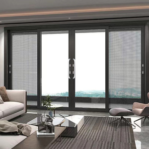 Modern Enerji Tasarruflu Alüminyum Alaşımlı Sürgülü Çift Camlı Temperli Cam Kasırgaya Dayanıklı Ses Yalıtımlı İç Mekan Yaşam Alanı - Product Image 1