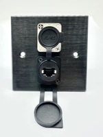 Coupleur RJ45 GIET, connecteur étanche IP67 de type D, adaptateur de montage sur panneau RJ45 avec fiche femelle blindée CAT6