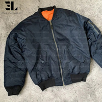 Blouson aviateur MA-1 LARSUR personnalisé en nylon avec doublure chaude, tactique, utilitaire, court, pour pilote de chasse, homme